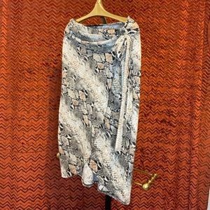 Snake Print Wrap Skirt